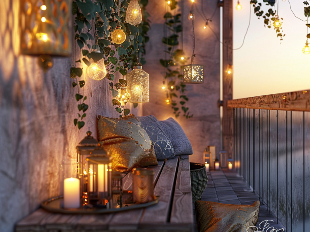 Jak urządzić balkon w stylu glamour z meblami z materiałów odnawialnych