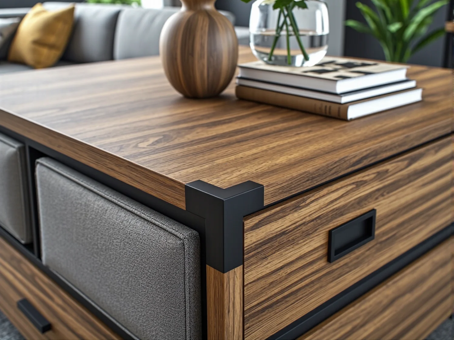 Biała modułowa komoda pełniąca funkcję regału w kawalerce.