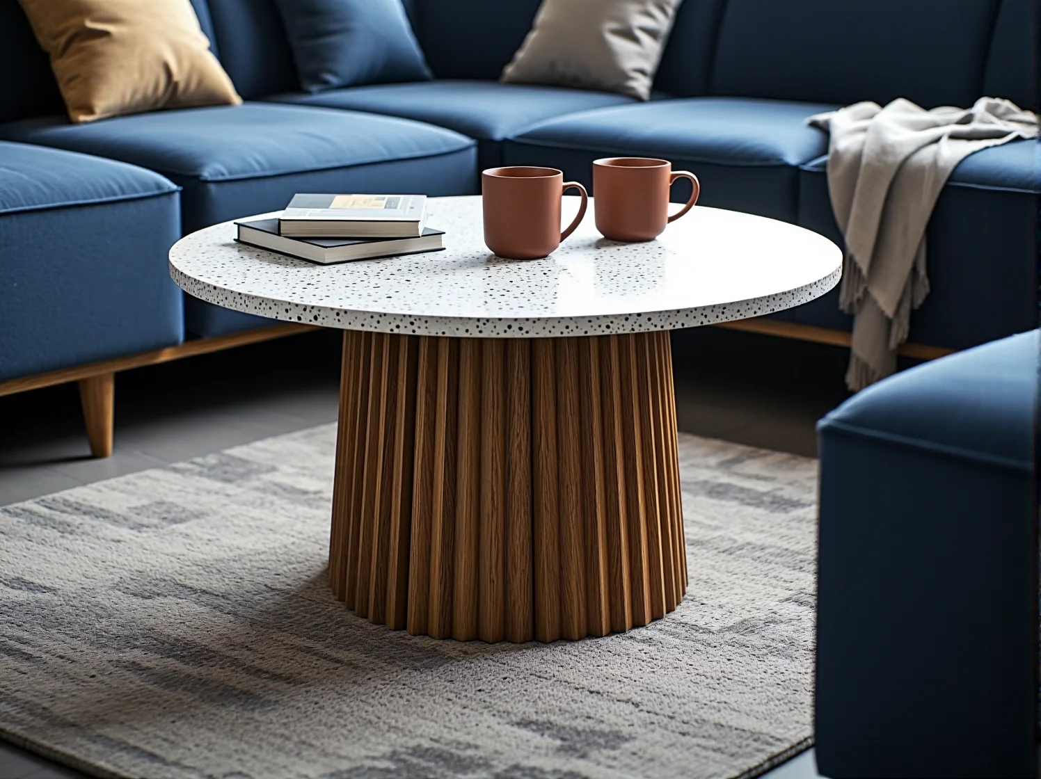 Elegancki drewniany stół do sali konferencyjnej o nowoczesnym designie.