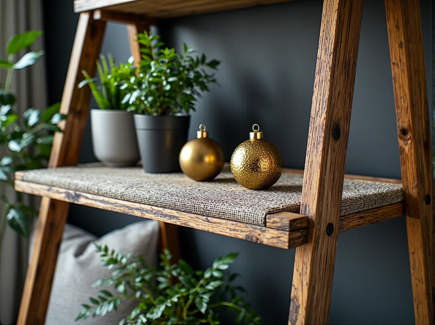 Zbliżenie na detale spękanej farby i przetarcia na drewnie vintage.