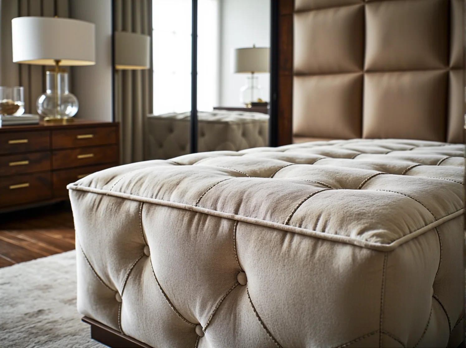 Elegancki narożnik glamour łączący wygodę z wyjątkowym designem.