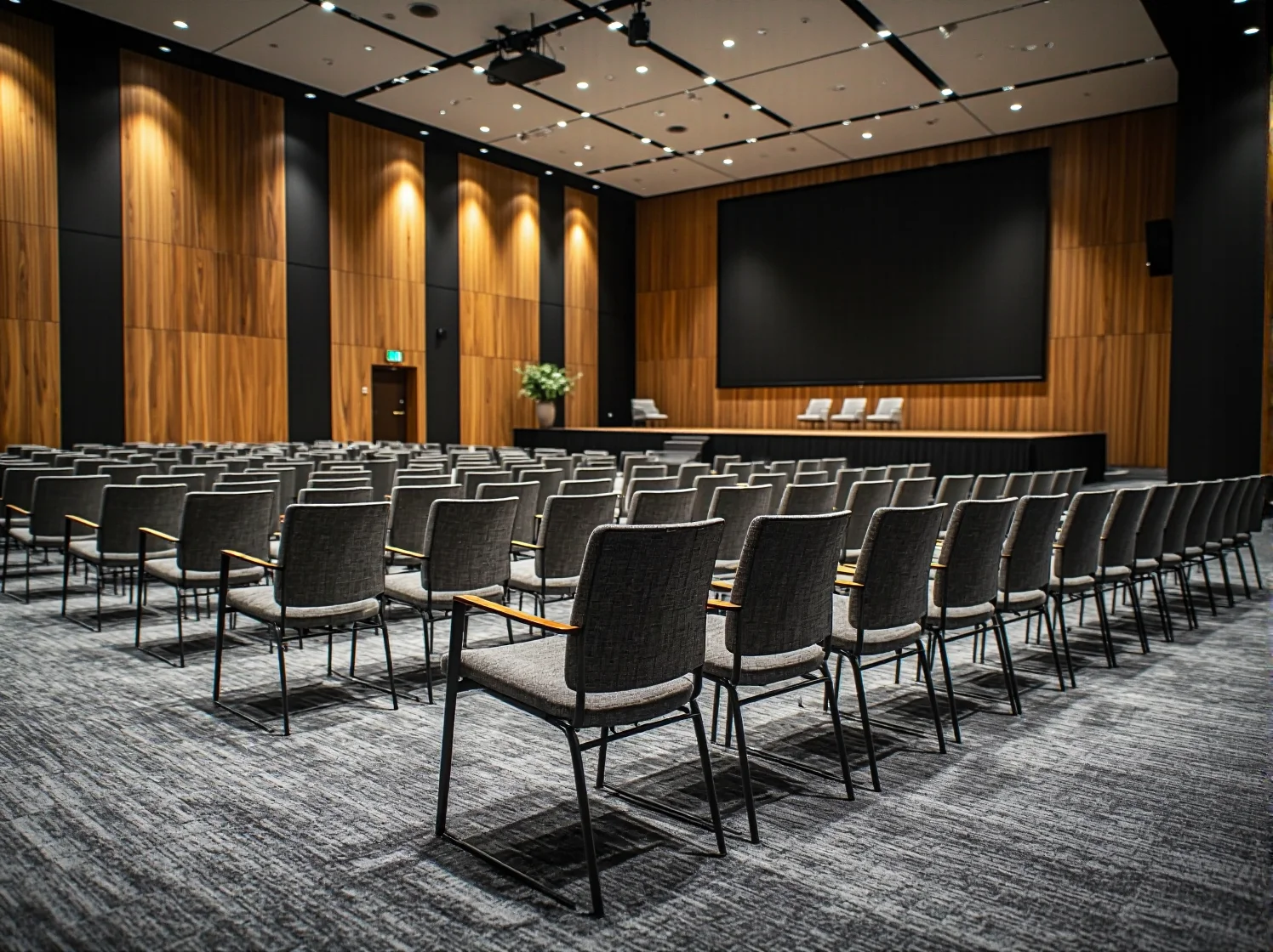 Tapicerowane krzesło konferencyjne szare na metalowych nogach