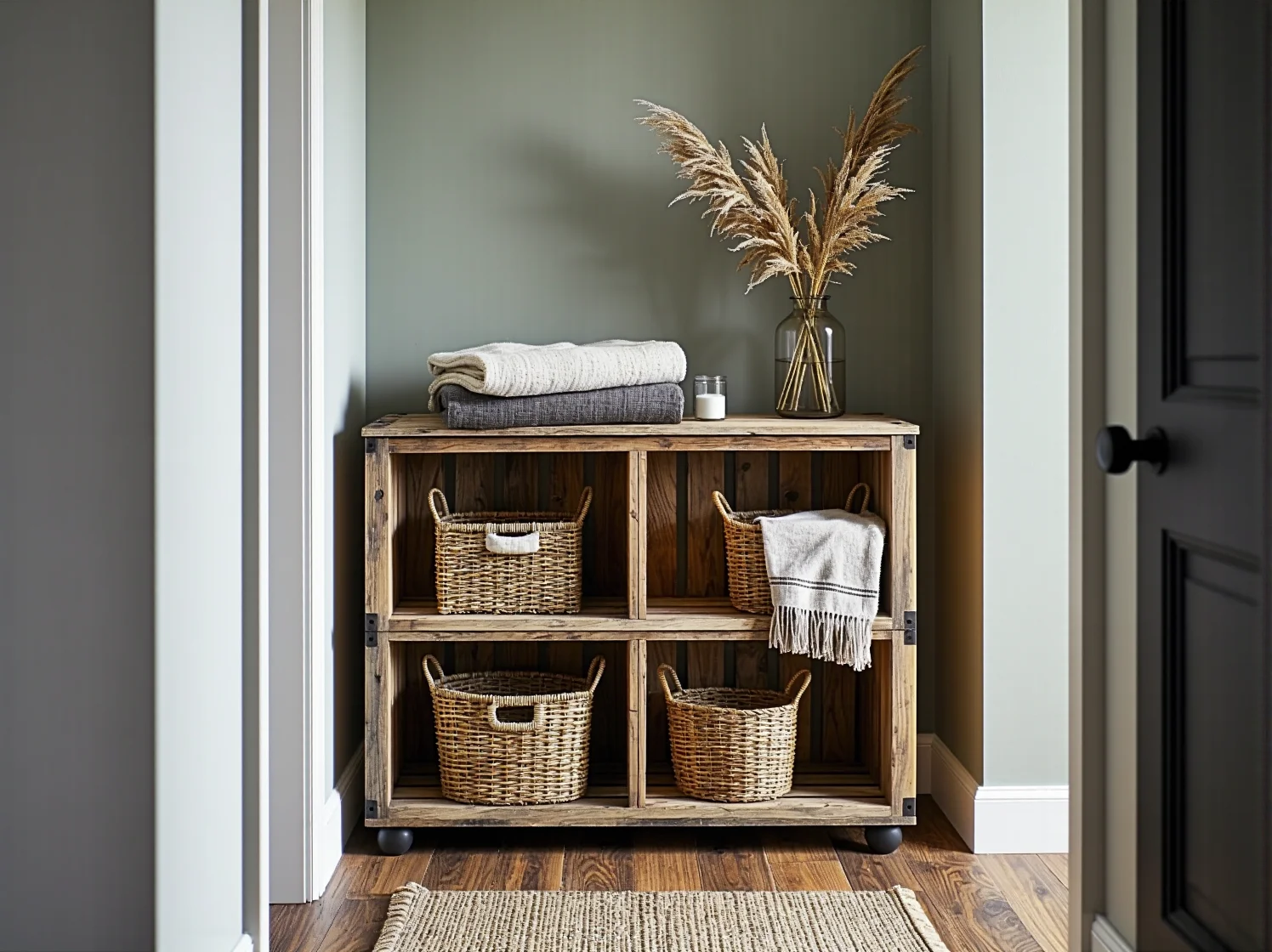 Łączenie elementów drewnianej półki. Zrób to sam - samodzielny montaż ekologicznego mebla z recyklingu.