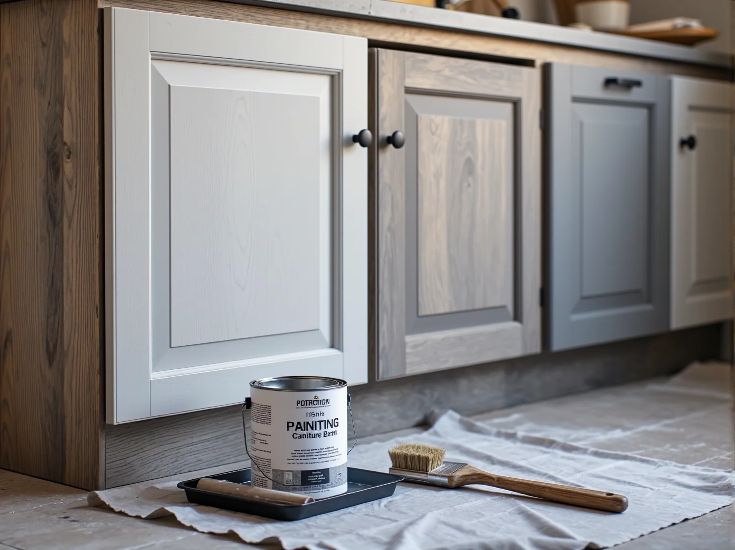 Efekt końcowy malowania starych mebli - nowoczesne wnętrze