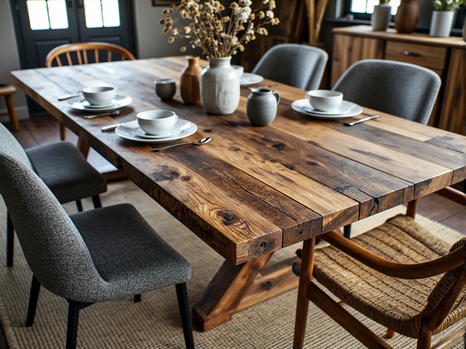 Proces tworzenia ekologicznych mebli z odzyskanego drewna na rynku globalnym.